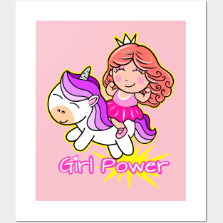 Fitness Princess and Unicorn friend Posters and Art